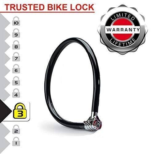 Master Lock 8631 Quantum Cavo Antifurto a Combinazione 3 cifre 55 cm diametro 6 mm colore Mix