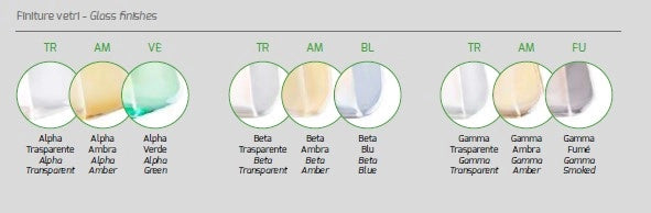 PLAFONIERA BIANCO VETRO GAMMA AMBRA 1176BI-PL1 GAMMA-AM