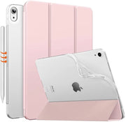 Case per iPad Air - TPU trasparente - morbido - rosa chiaro - compatibile con Pencil Pro/2 - per iPad Air 6a/5a/4a generazione