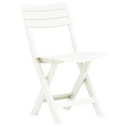 Sedie da Giardino Pieghevoli 2 pz in Plastica Bianche 48786