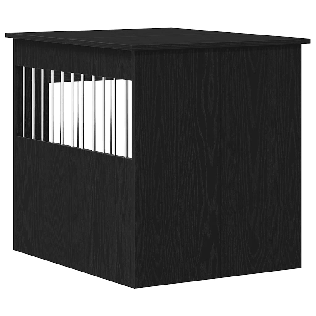 vidaXL Mobile per cuccia per cani Rovere Nero 80x64,5x71 cm in legno ingegnerizzato