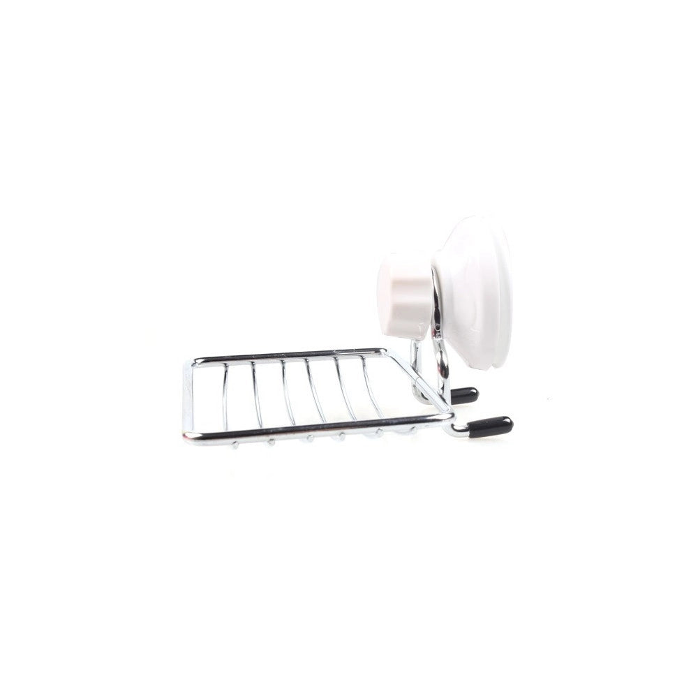 Trade Shop - Porta Sapone Saponetta Con Attacco A Ventosa A Parete Per Bagno In Acciaio -