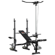 Panchetta per Allenamento Multifunzionale Regolabile ¨C zephmum ¨C 180x134x200 cm Argento e Nero