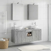 Set di Armadi da Bagno 5 pcs Sonoma grigio 50 x 14,5 x 70 cm 3406356
