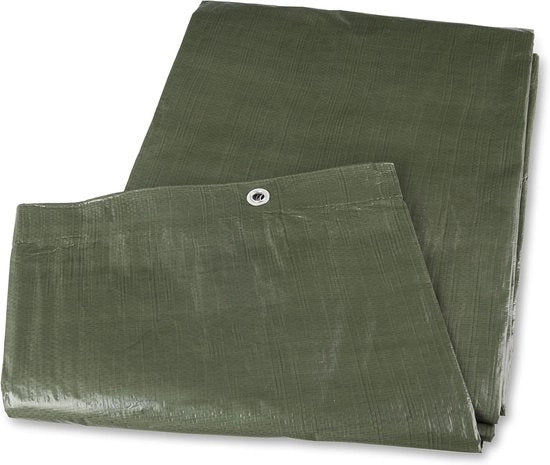 Dekzeil impermeabile 4 x 5 m verde - zeildoek PP-PE 90 g/m² - zeil multifunzionale con occhi in alluminio - tenda impermeabile schiuma-resistente per auto, arredamento esterno, barche in legno