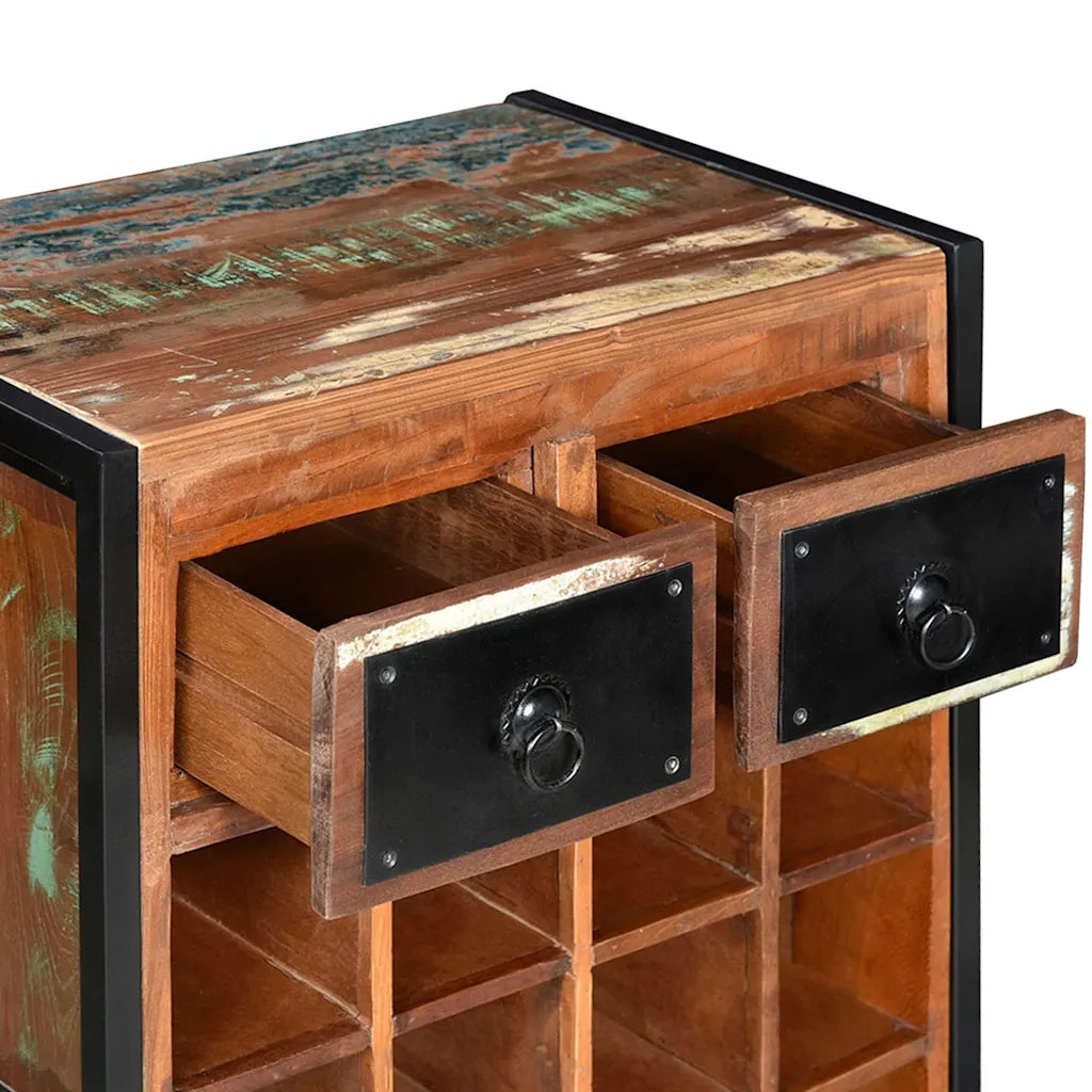 Portavini da 16 Bottiglie in Legno Massello di Recupero cod mxl 39854