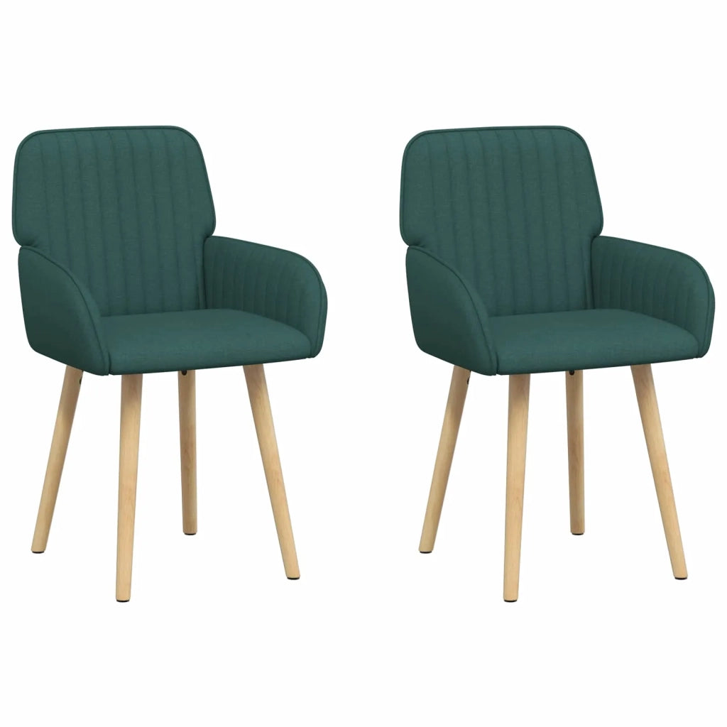 Sedie da pranzo 2 pcs Tessuto Verde Scuro 56,5 x 50 x 87,5 cm 42034289
