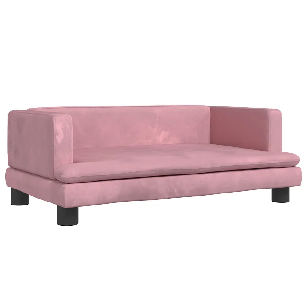 Lettino per Cani Rosa 80x45x30 cm in Velluto 171897