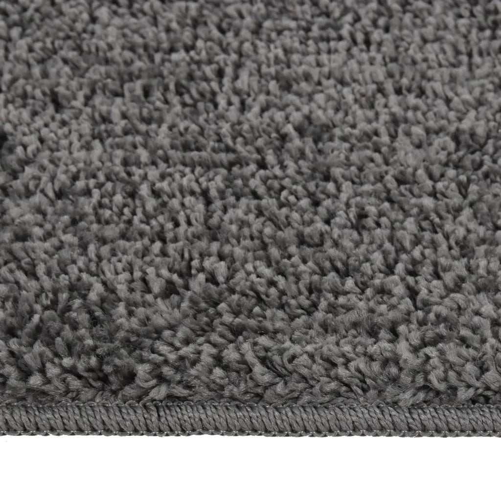 Tappeto del soggiorno | Tappeto Shaggy Grigio Scuro 80x150 cm Antiscivolo