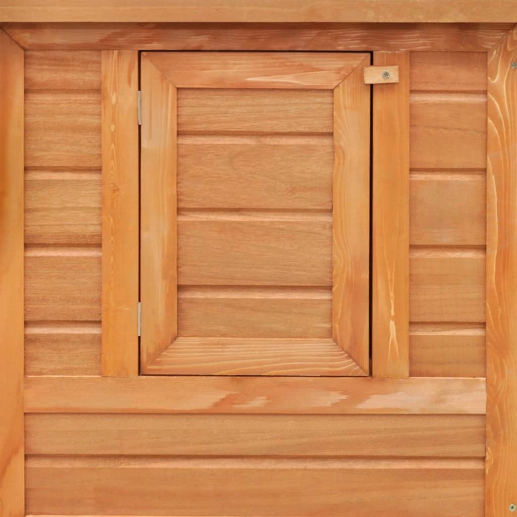 Pollaio da esterno con 1 nido 192 x 75 x 103 cm legno marrone e verde 02_0001697