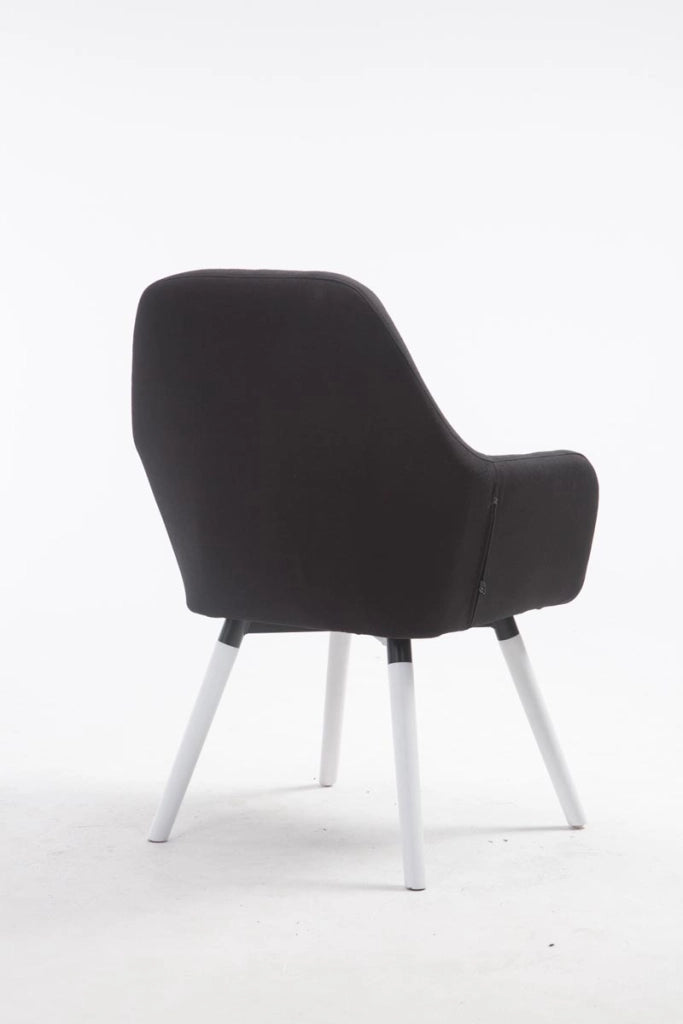 Poltroncina Florian in tessuto nero,bianco