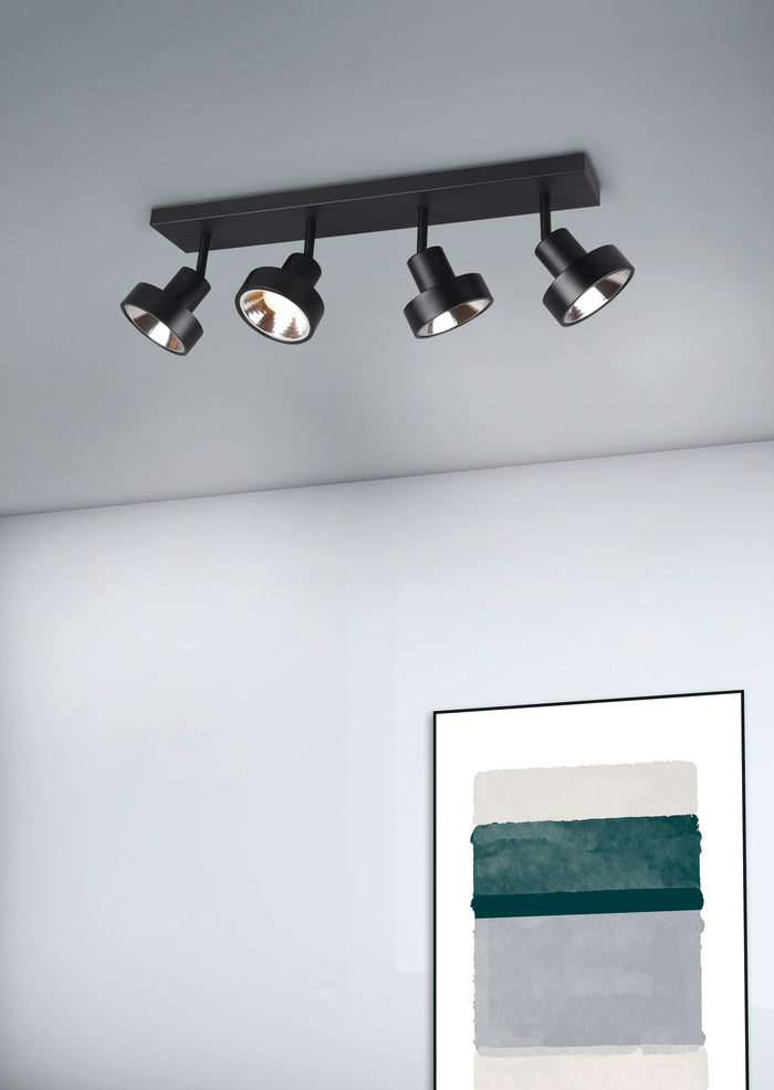 Faretto da Interno a LED in Metallo Nero Opaco