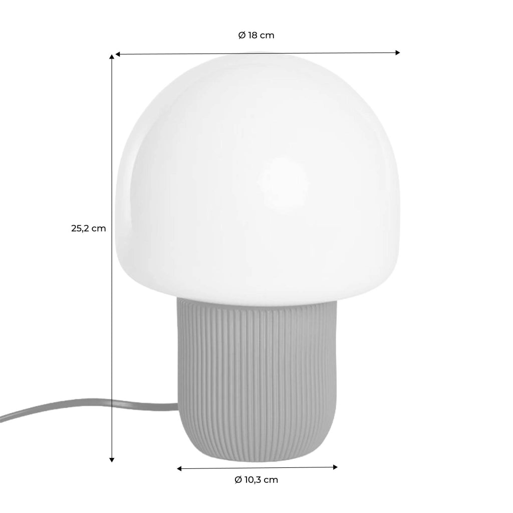 Lampada da tavolo da interno in resina e pvc, ø18cm, marrone