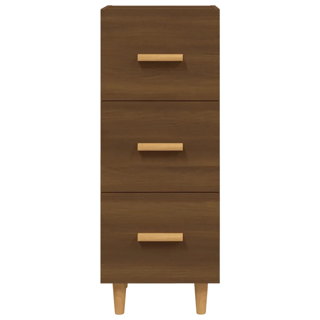 Credenza Rovere Marrone 34,5x34x90 cm in Legno Multistrato 817410