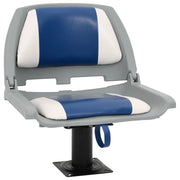vidaXL Set Sedile per Barca Pieghevole 4 pz Blu e Bianco 48x51x41 cm