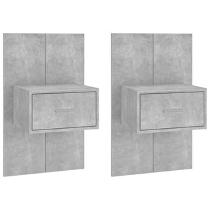 Comodini a Muro 2pz Grigio Cemento in Legno Ingegnerizzato cod mxl 30549