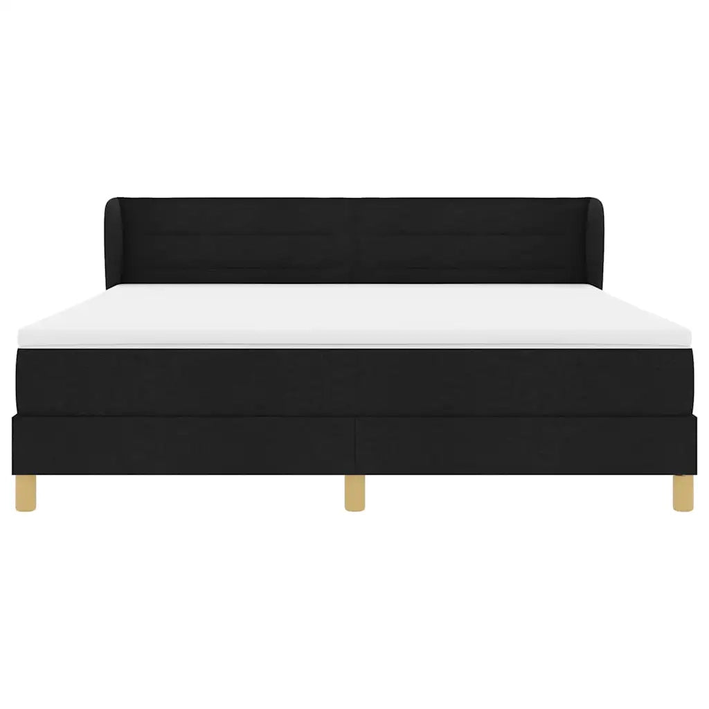 Letto a molle con materasso Nero 180 x 200 cm Tessuto 3340166