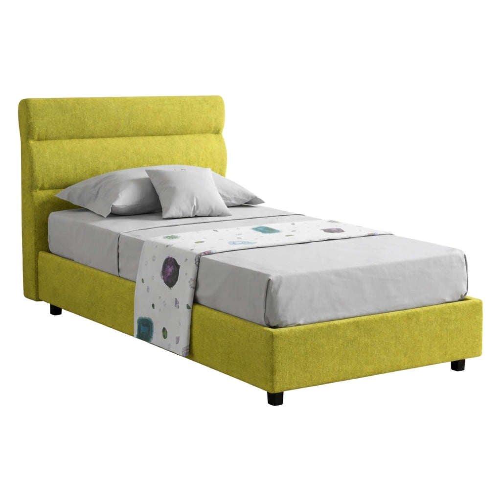 Brenta, Letto Singolo Sfoderabile Made in Italy, Verde
