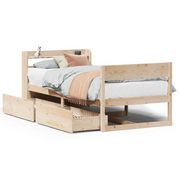 Letto singolo | Letto per adulti | Letto senza Materasso 90x190 cm in Legno Massello di Pino