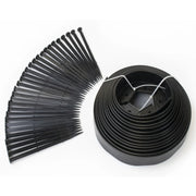 IDMarket - Bordature per prato flessible 10 mt nera altezza 5 cm + 30 picchetti