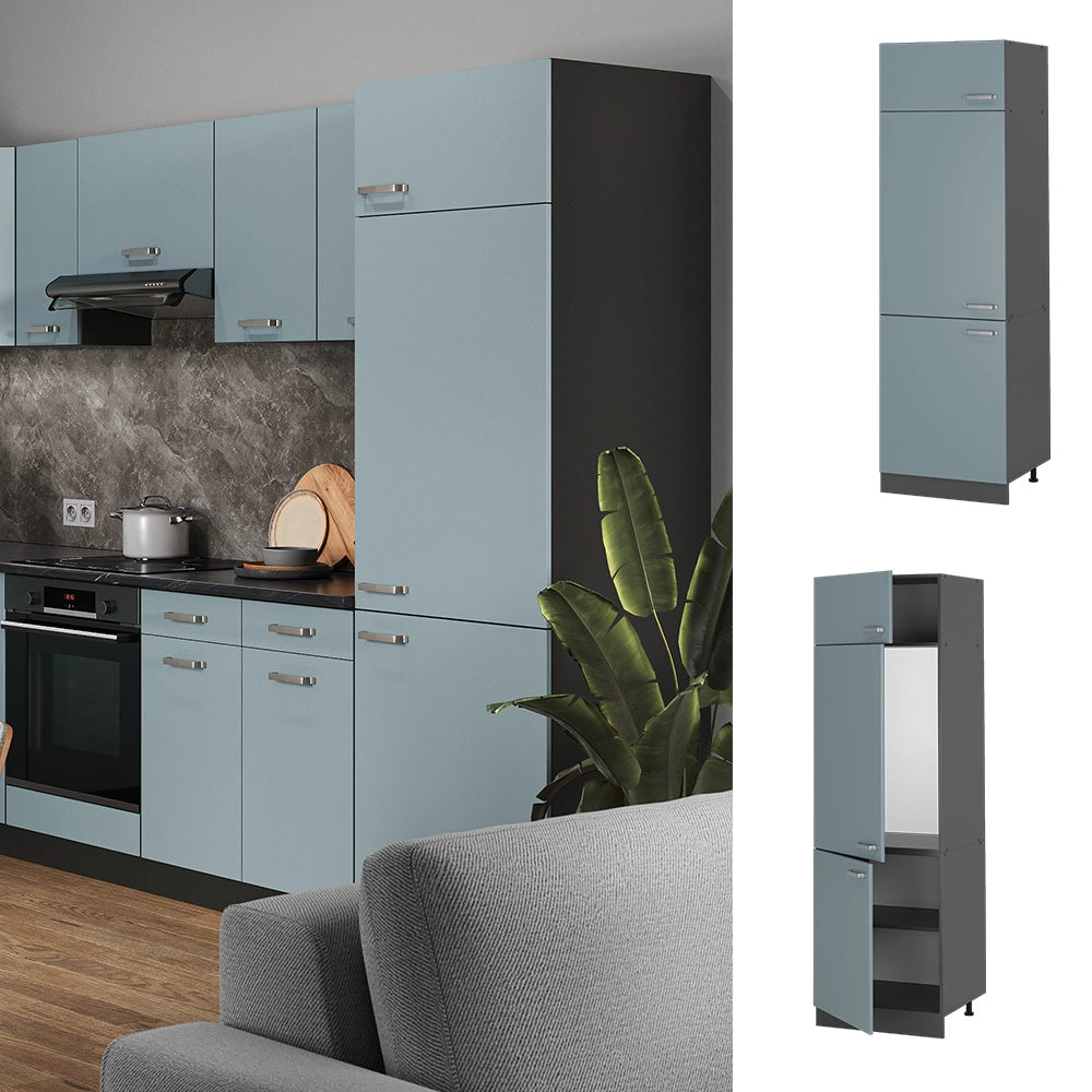 Vicco Armadio frigorifero Grigio-blu 60 cm