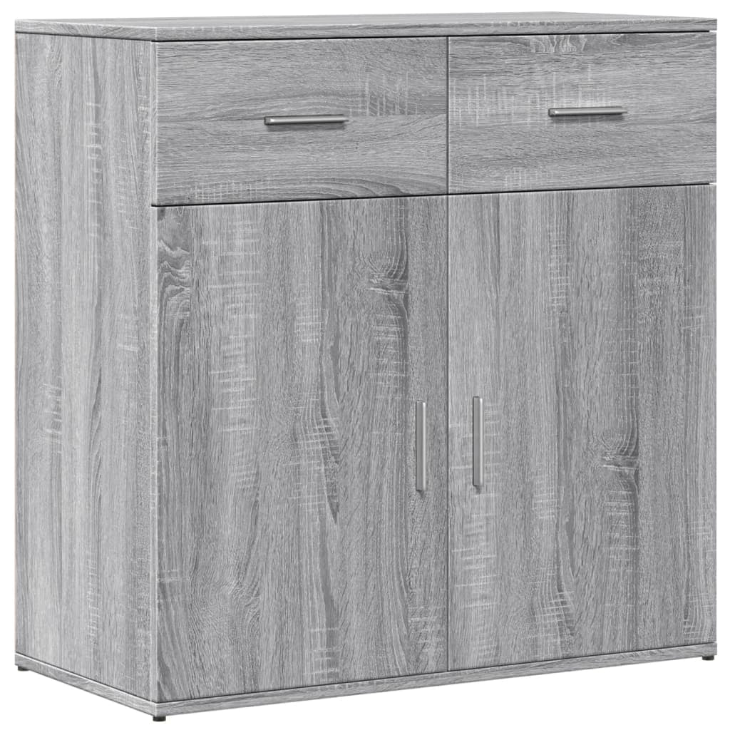 Buffet credenza cassettiera armadio mobile contenitore organizer cucina soggiorno Sonoma 79 x 38 x 80 cm legno ingegnerizzato grigio 02_0036526