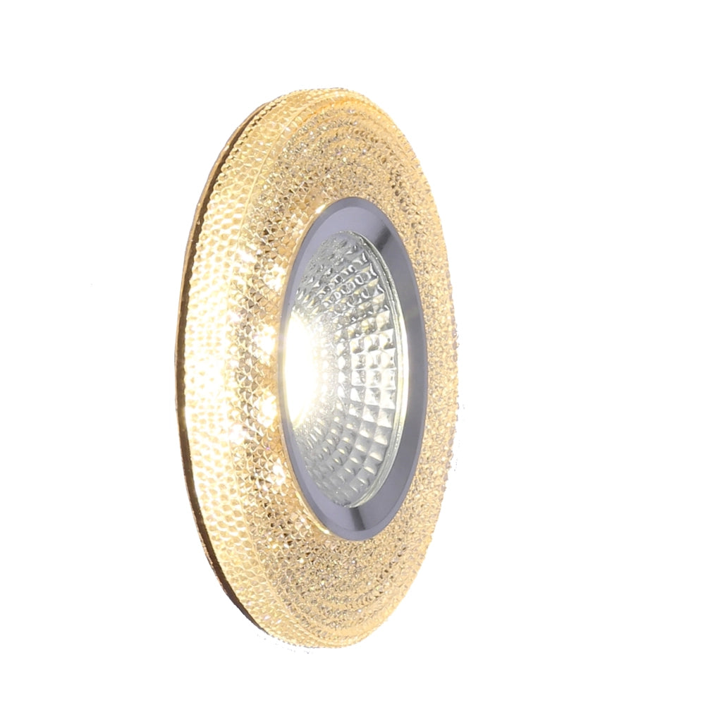 Faretto LED integrato 5W ambra tondo Candellux SAK-04