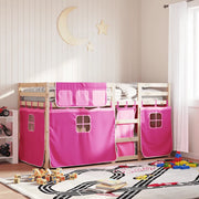 Letto a Castello senza Materasso Rosa 90x190 cm Legno di Pino 3283906