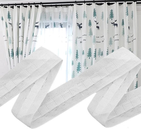 Gordino Multifunzionale - Pieghevole - Plissato - Poliestere - Bianco - 30 m x 2,5 cm