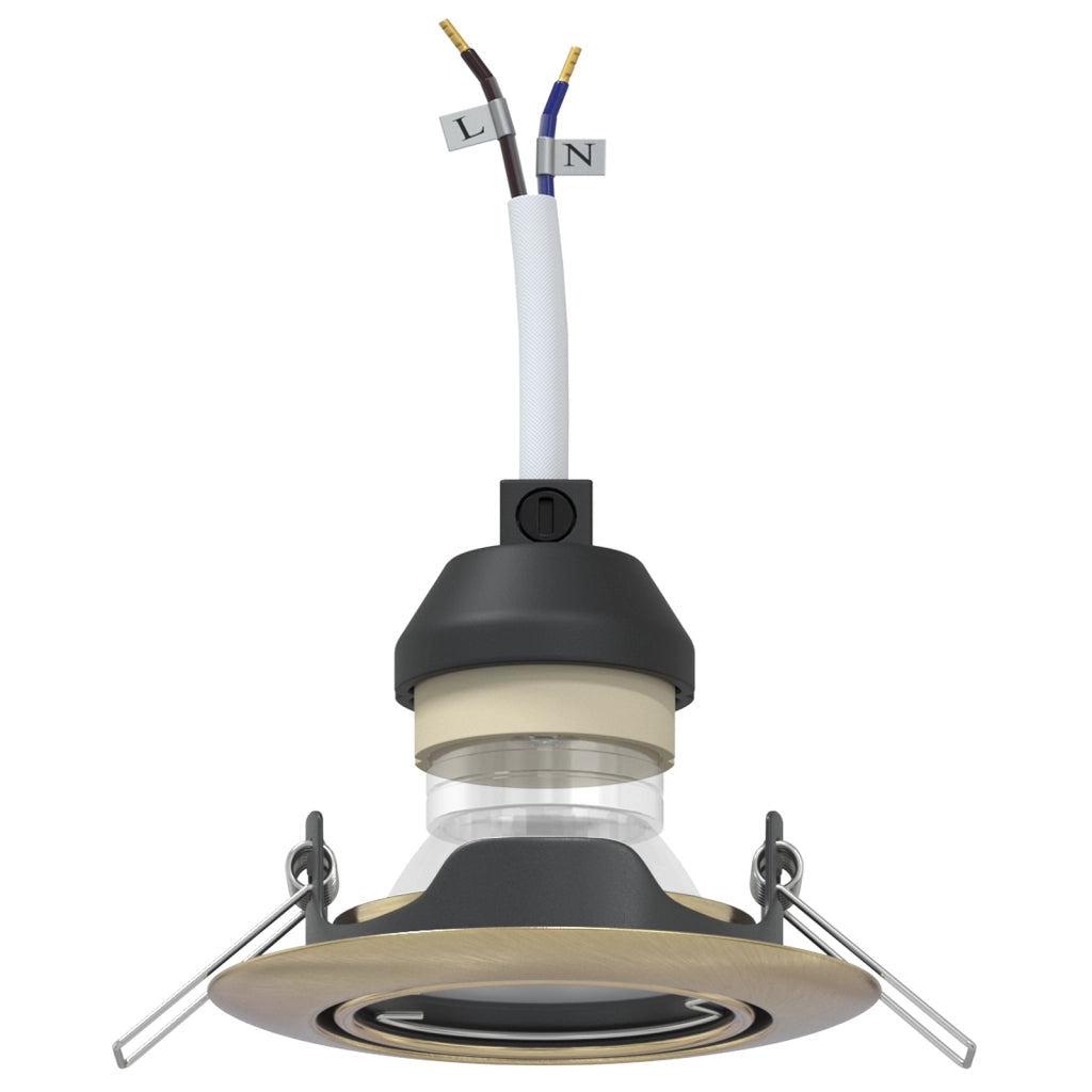 Illuminazione a Incasso 12 pz Rotonda GU10 Ottone Ã˜90 mm Acciaio