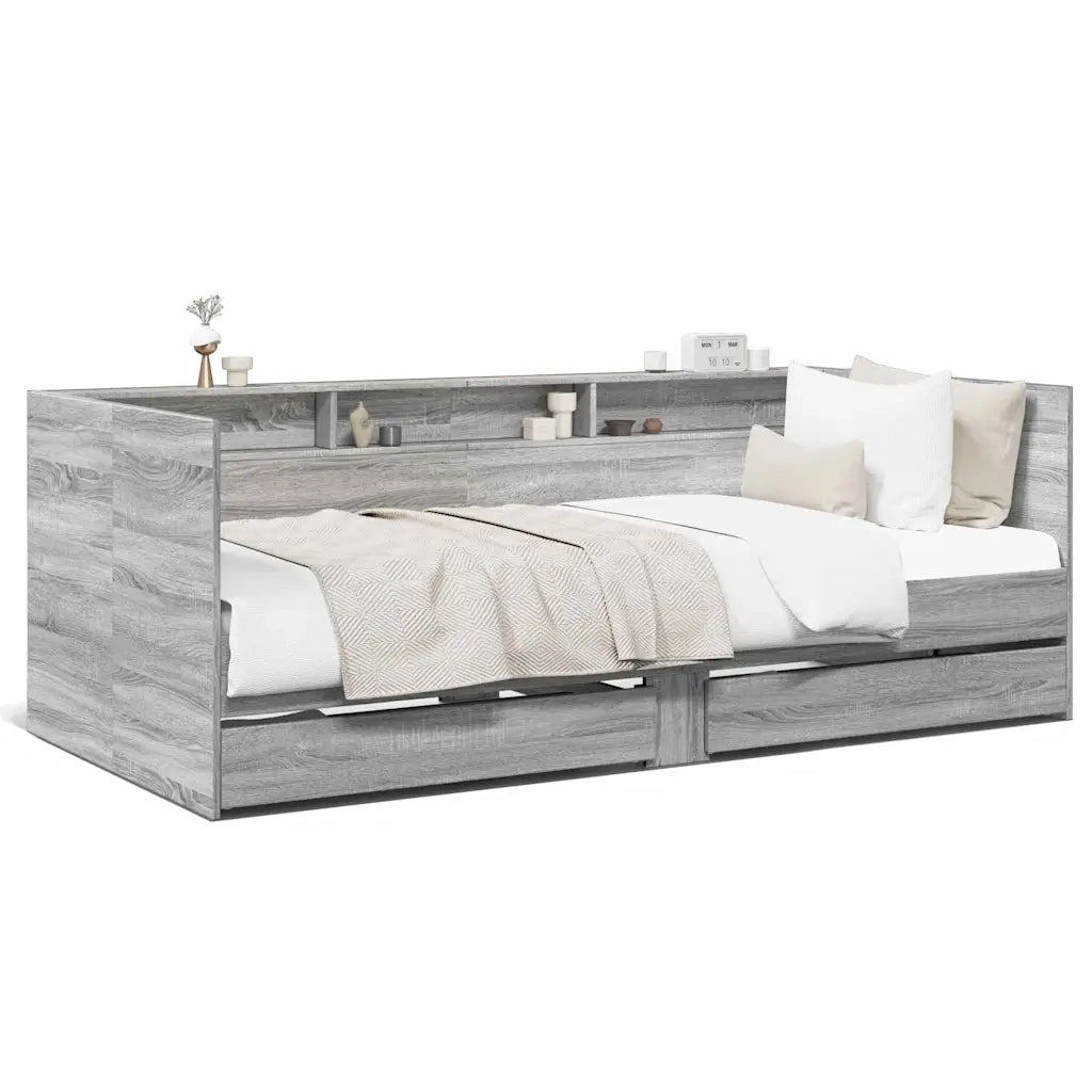 Divano Letto con Cassetti senza Materasso 90x200 cm