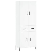 Credenza | Madia | Buffet da pranzo | Armadio da pranzo Bianca 69,5x34x180 cm in Legno Multistrato