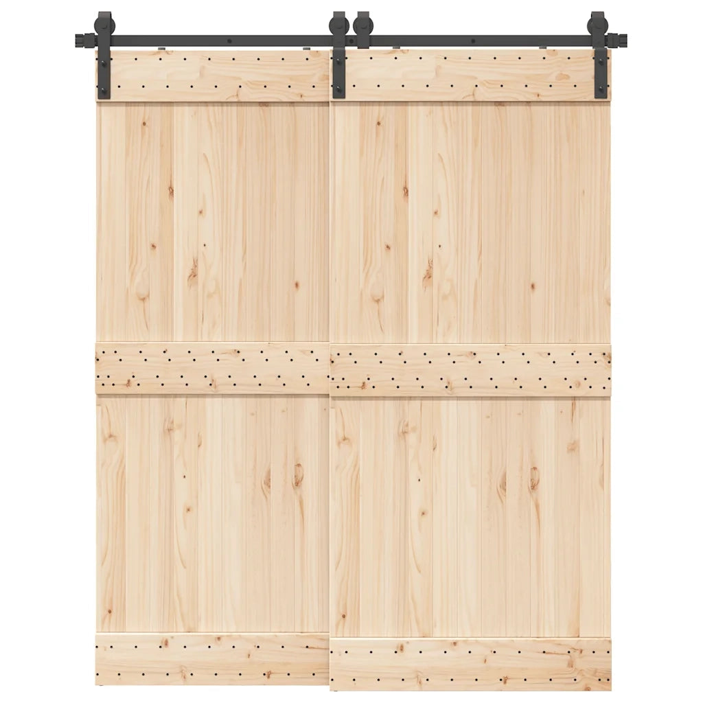 Kit di Binari per Porte Scorrevoli 183 cm Acciaio Nero CFW4147336