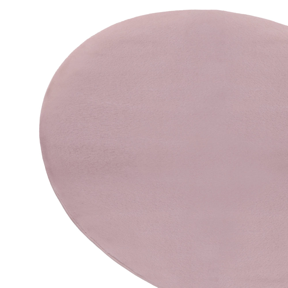 Tappeto Rotondo Viola Chiaro in Finta Pelliccia 160 x 160 cm a Pelo Lungo per Soggiorno con Retro in Poliestere Stile Moderno