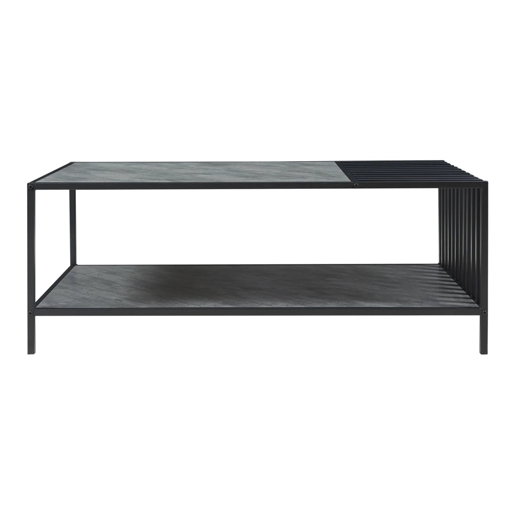 Tavolino da caffè consolle laterale 120 x 60 x 45 cm nero 03_0010834