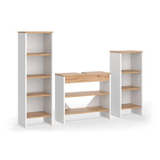 Vicco Set di mobili da bagno Bianco/Quercia dorata 3 parti