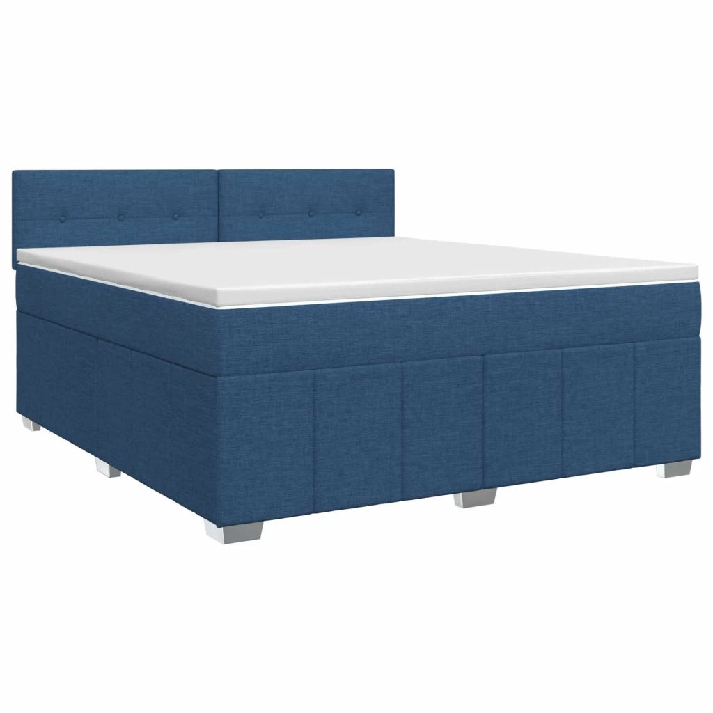 Letto box spring con materasso Blu 140 x 200 cm Tessuto 3451233