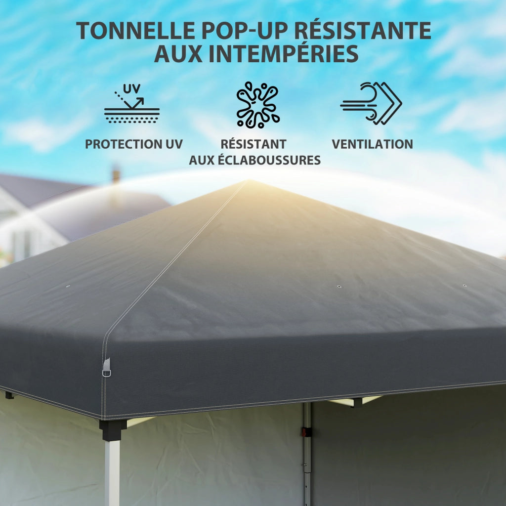 Tonnelle da giardino pieghevole ¨C zephmum ¨C 2 pareti laterali, protezione UV 30+, sacco di trasporto