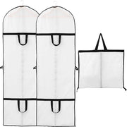 Borsa per abiti Lunga, borse di alta qualità trasparenti, materiale respirante, per abiti da sera, giacche, camicie, costumi, 2 pezzi, 60x180 cm