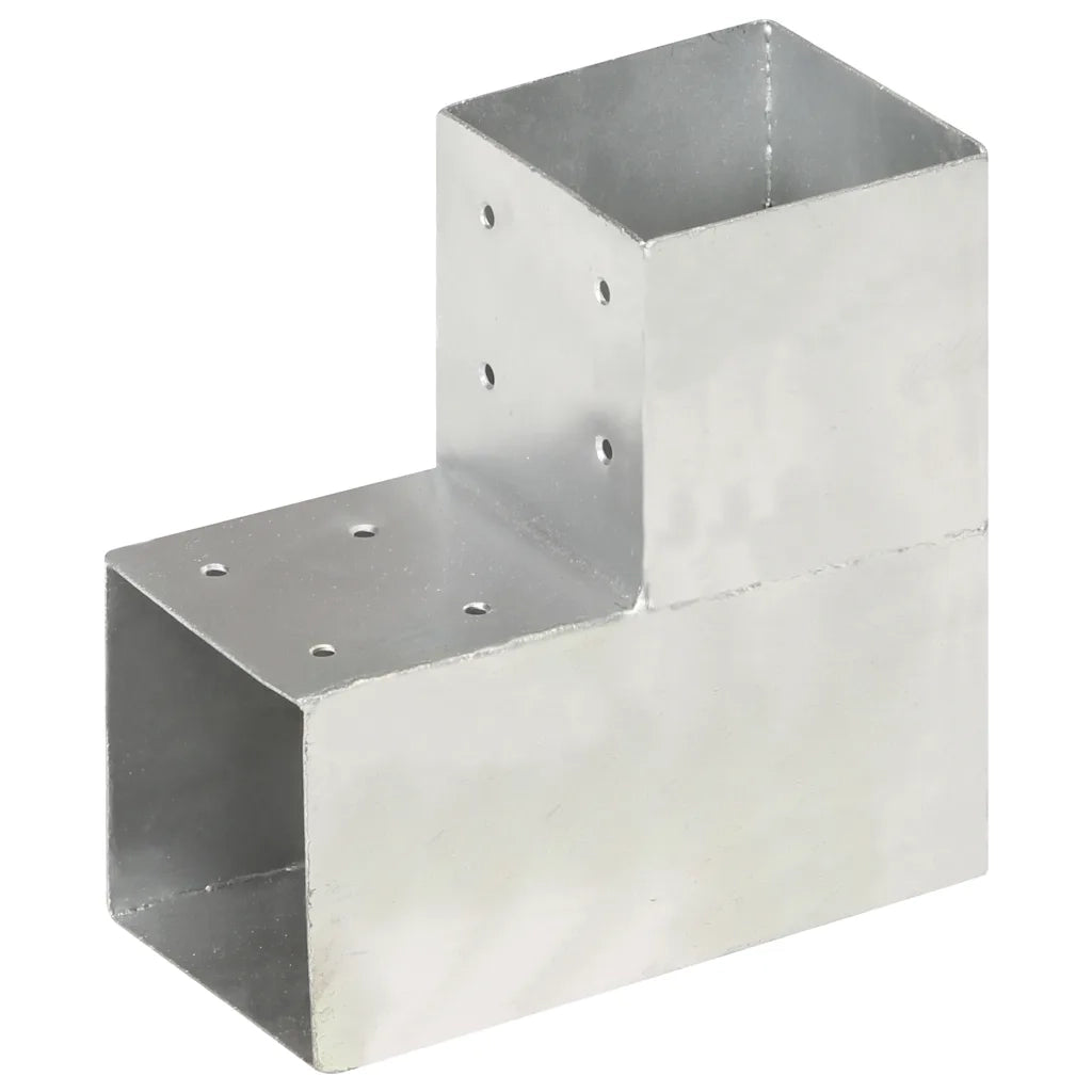 Connettore per Pali a Forma di L in Metallo Zincato 101x101 mm cod mxl 64068
