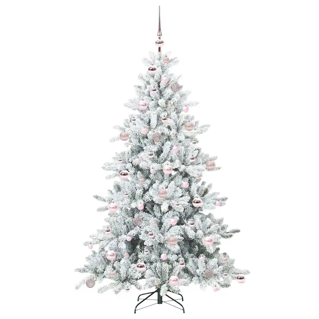 Albero di Natale | Decorazioni natalizie Artificiale con Rami Pieghevoli Bianco 180 cm