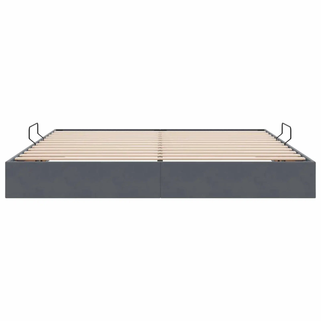 Letto ottomano Grigio Scuro 200 x 200 cm Velluto