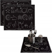 Set di Asciugamani per Autoasciugatura - Gootsteenmat - 2 pezzi - 40 x 46 cm