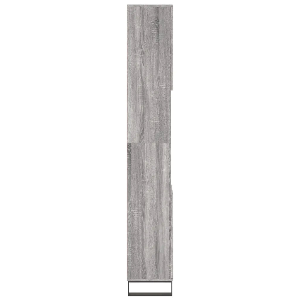 Armadietto Bagno | Armadio da bagno Grigio Sonoma 30x30x190cm in Legno Multistrato