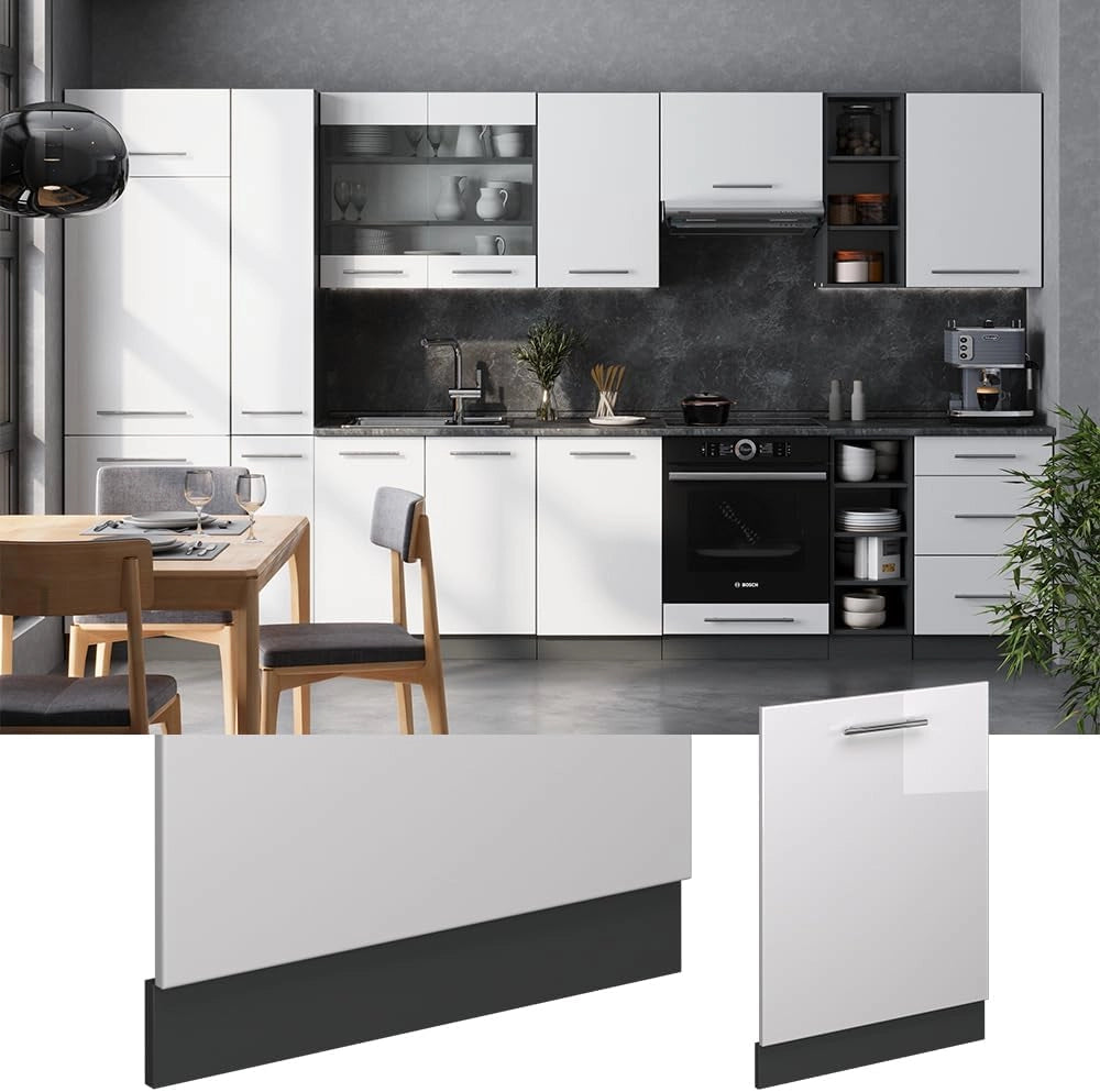 Pannello frontale della lavastoviglie Fame-Line, Bianco lucido, 60 cm senza piano di lavoro, per la combinazione con altri moduli della serie Fame-Line