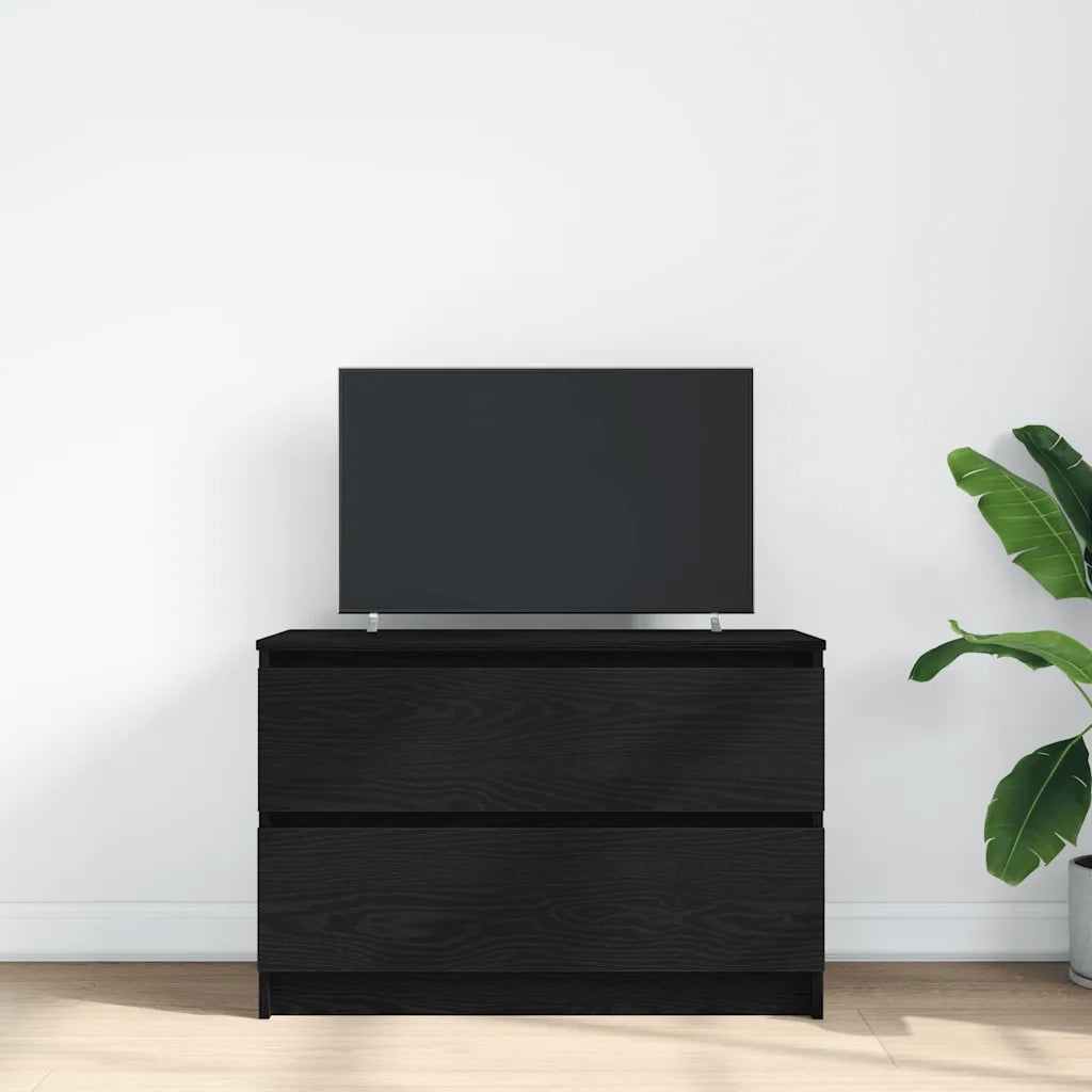 Mobile Porta TV Nero 80x35x54 cm in Legno Multistrato 861788
