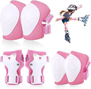 Protezioni per bambine e bambini - Protezioni per gamba e gomito - Kit di protezione per pattini a rotelle - Comodo e facile da installare
