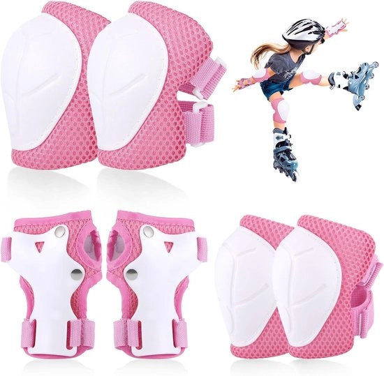 Protezioni per bambine e bambini - Protezioni per gamba e gomito - Kit di protezione per pattini a rotelle - Comodo e facile da installare