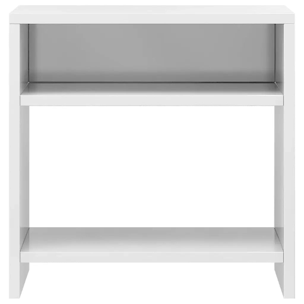 Comodini 2 pz-Set di 2 Tavolino da notte Bianco Lucido 40x30x40 cm in Legno Multistrato
