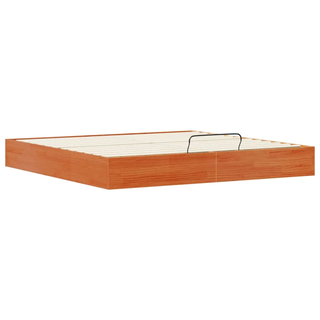 Telaio del Letto Ottomano con Ripostiglio Marrone Cera 3418800